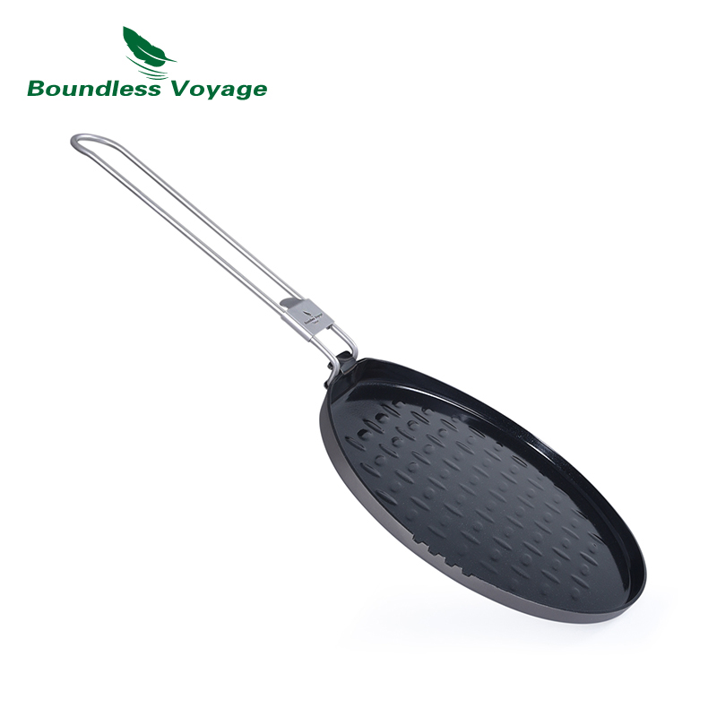 Crepe Pan Nonstick - Boundless Voyage Titanium Nonstick Pan กับจับพับ