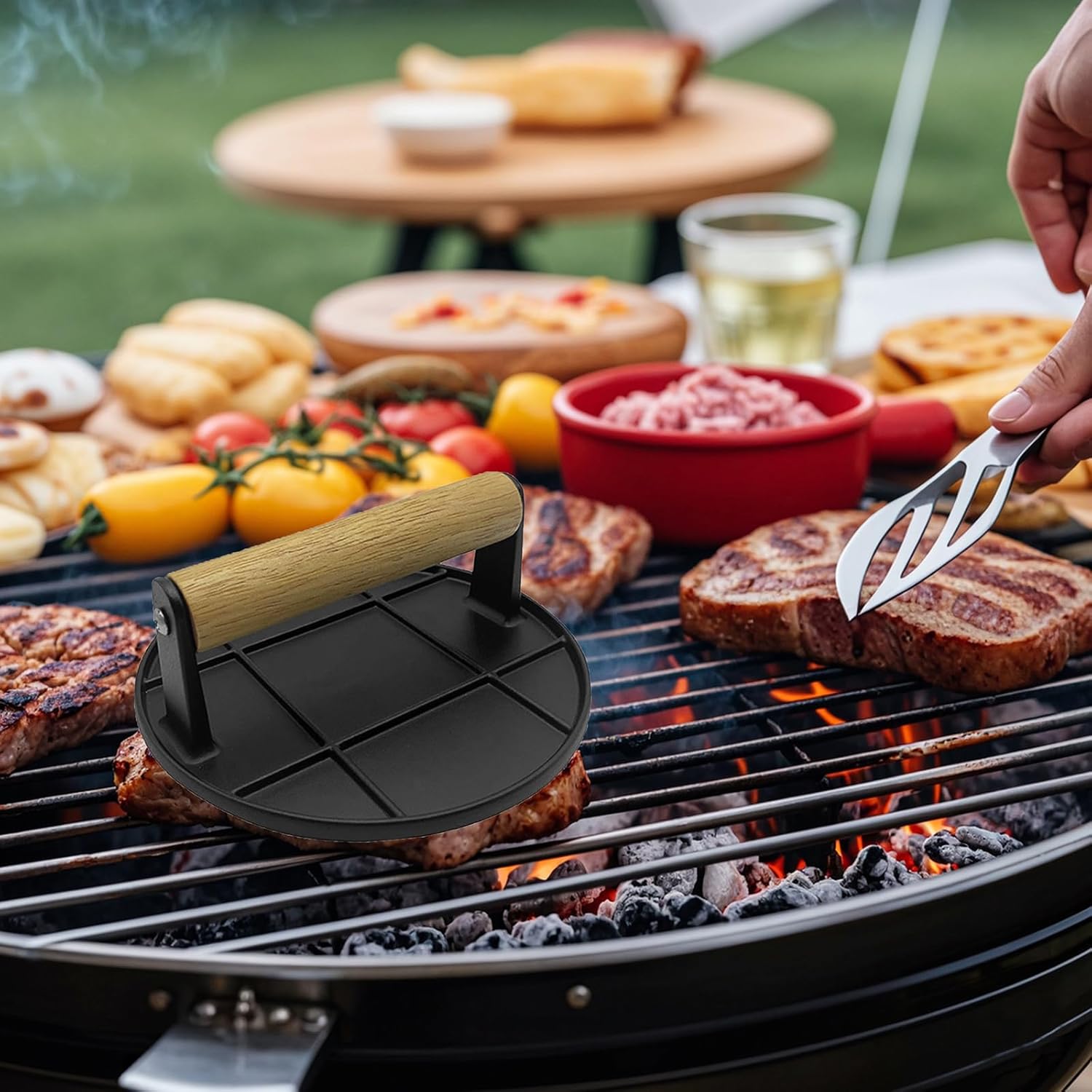 เครื่องกดเบอร์เกอร์แบบมีด้ามไม - Crepe Pan Nonstick บทวิจารณ์และราคา