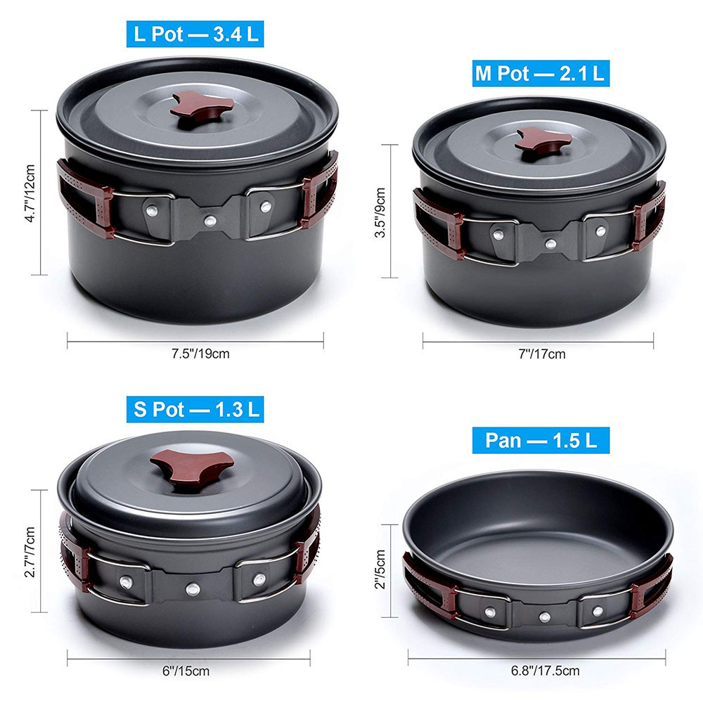 ชุดเครื่องครัวตั้งแคมป์กลางแจ้ - Crepe Pan Nonstick บทวิจารณ์และราคา